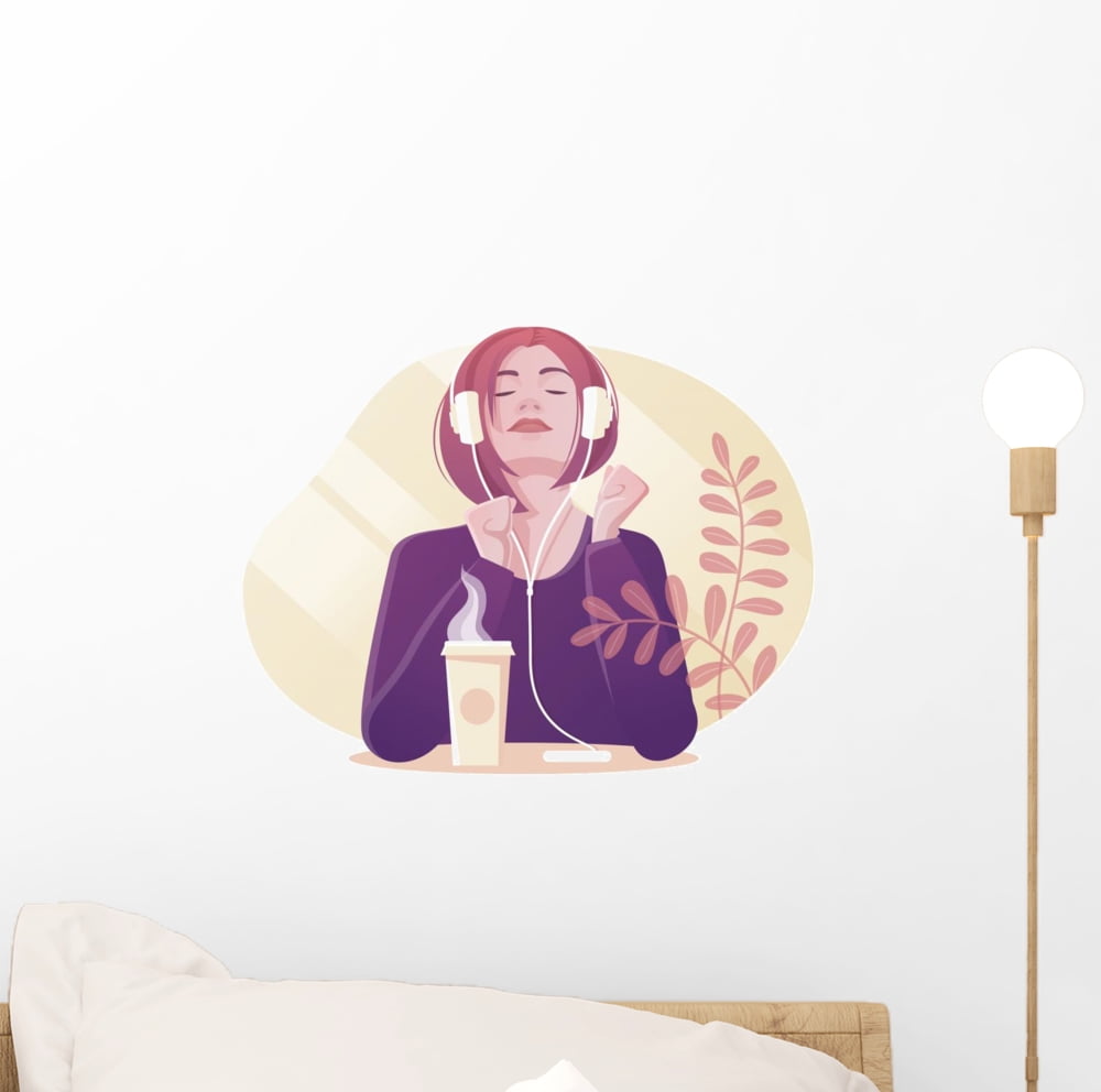 Chill Coffee Shop Music Wall Decal Wallmonkeys Peel and Stick Graphic