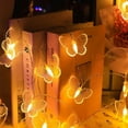 thumbnail image 6 of 20 LED Butterfly String Lights, 9.84ft/3 Meter Battery Powered Warm White Butterfly Fairy Lights for Home Bedroom Indoor Outdoor Garden Wedding Party Holiday Decoration, 6 of 6