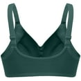 thumbnail image 3 of UngA Bra Women Front Snap Closure Padded Bra for Older Senior Women, Comfortable and Convenient, No Underwire Green,XL, 3 of 3