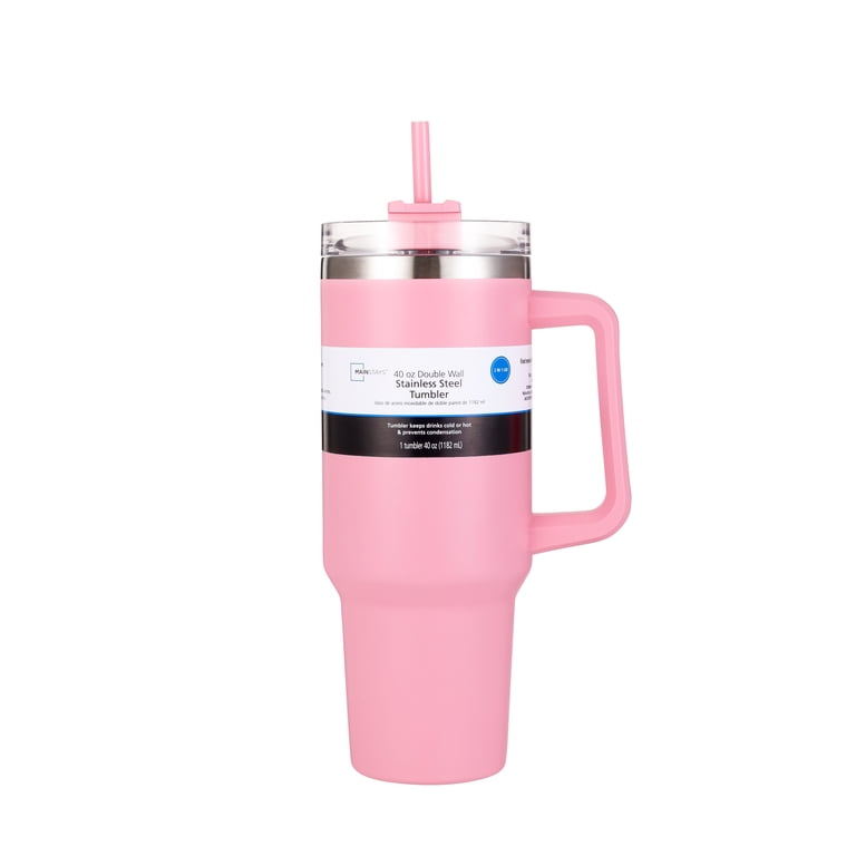Mainstays 40 oz Pink Double-Wall Insulated Tumbler photo 1