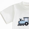 thumbnail image 4 of UAYOTSE Baby Boy Easter Rabbit Outfit Short Sleeve Carrot Smocked T Shirt Elastic Waist Shorts Summer Clothes,Sizes 12-18 Months, 4 of 8