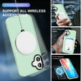thumbnail image 4 of ELEHOLD Case for iPhone 16 Plus, Military-Grade Translucent Case with Magnetic O-Ring Stand [Compatible with MagSafe Accessory],Lightgreen, 4 of 7