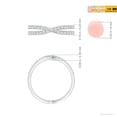 thumbnail image 4 of ANGARA Lab Grown Diamond Crossover Wedding Ring for Women in 14K White Gold (Size-1.3mm| Color-F-G| Clarity-VS) | April Birthstone, Anniversary, Jewelry Gift for Women | Lab-Grown Diamond Ring, 4 of 6