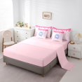 thumbnail image 5 of Feelyou Donut Initial Q Twin Bedding Sets 7pcs, Princess Pink Bowknot Comforter Set, 5 of 8