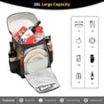 thumbnail image 4 of Backpack Cooler lunch bag 36 Can Capacity Insulated Bag for Camping, Beach, Hiking & Travel Colorful Clouds and Mountains, 4 of 7