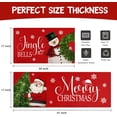 thumbnail image 6 of Merry Christmas Kitchen Rugs and Mats Set of 2,Red Snowman Wreath Santa Claus Tree Xmas Winter Holiday Sink Floor Mat Non Skid Washable for Home Farmhouse Christmas Decor 17"x47"+17"x30", 6 of 6