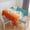 Orange Blue, variant on Teal Burnt Orange Ombre Table Cloth Waterproof Tablecloths, Contemporary Gradient Abstract Art Tablecloth Dining Table Cover for Kitchen Party Tabletop Outdoor, Square Tablecloth 54x54 Inch