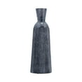 thumbnail image 5 of Tall Glass Vase for Home Decor - Ribbed Pattern Decorative Vase - Modern Blue Marble Finish - Flower Vase for Table, Shelf, Fireplace, Office, Living Room - 16" Blue, 5 of 10