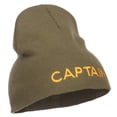 thumbnail image 5 of Captain Embroidered Short Beanie - Olive OSFM, 5 of 5