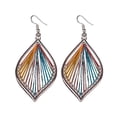 thumbnail image 1 of Pendientes de seda europeos y de moda hechos a mano, pendientes ovalados exagerados, 1 of 8