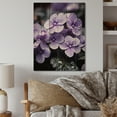 thumbnail image 2 of Designart "Photo of Whispering Violets I" Floral Print on Natural Pine Wood, 2 of 5