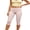 Pink, variant on LMLYSoH Women's Slim Fit Capri Pants Dot Print Leggings Elastic Waistband Cropped Trousers for Party, Daily Wear