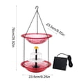thumbnail image 3 of Colgante comedero para pájaros con energía solar y fuente de agua para baño de aves, decoración exterior para jardín, patio y traspatio, adorno 3 en 1 para alimentar, beber y bañar aves., 3 of 6