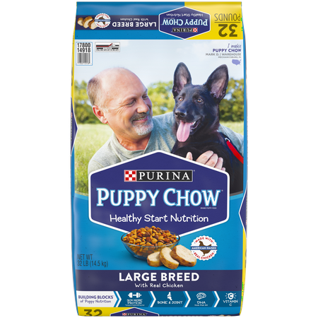 Purina Puppy Chow High Protein Large Breed Dry Puppy Food, With Real Chicken - 32 lb. (Best Dog Food For Chow Chow Breed)