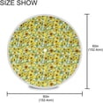 thumbnail image 3 of Coolnut 60" Sunflower Outdoor Tablecloth with Umbrella Hole and Zipper, Waterproof Round Tablecloth for Party,Patio,Picnic,Holiday Dinner,Summer, 3 of 7