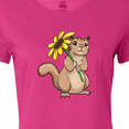 thumbnail image 4 of Inktastic Cute Chipmunk with Sunflower Women's T-Shirt, 4 of 5