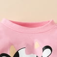thumbnail image 7 of Caqnni Cow Print Bell Bottoms Outfits Toddler Girl Short Sleeve Romper Sleepwear Pajamas 3 6 9 12 18 24 Months 2T 3T(Pink,2-3 Years), 7 of 7