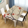 thumbnail image 3 of Yayeee Tablecloths for Rectangular Tables 54 x 72 inch Party Table Cover, Red Floral Pattern, 3 of 6