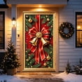 thumbnail image 4 of 2026 Christmas Indoor Home Decor Christmas Bow Branch Door Cover Gold Festive Door Decor, 4 of 8