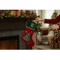 thumbnail image 6 of Personalization Mall Traditional Tree Embroidered Initial Christmas Stockings, 6 of 7