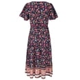 thumbnail image 5 of Skksst Bohemian Women Ethnic Style Ruffle Sleeve Dress, 5 of 5