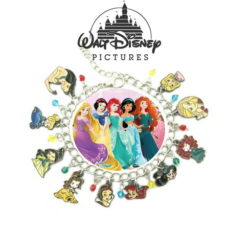 Disney Piglet Jewelry - Disney Princesses Charm Bracelet Movie Series Jewelry Multi Charms - Wristlet - Superheroes Brand Movie Collection