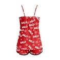 thumbnail image 4 of Christmas Pajamas Women Two Piece Satin Pajamas Cami Top And Shorts Set Womens Loungewear Women'S Clothing Sets, 4 of 5