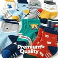 thumbnail image 4 of TELOLY 12Pairs Kids Socks,5-7Years Old Non Slip Socks,Wide Cuff, No Tightness Baby Girl Socks,Style10,Xl, 4 of 5