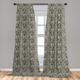 thumbnail image 4 of Ambesonne Beige Tan Curtains, Camouflage Army Style, Pair of 28"x95", Pale Taupe Jade Green, 4 of 4