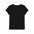 thumbnail image 2 of Wonder Nation Toddler Girls Solid Tee with Short Sleeves, Sizes 18M-5T, 2 of 2