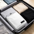 thumbnail image 3 of Nylon Travel Packing Bag Extra Large Size, Waterproof Luggage Organizer Pouch with Zipper, Clothing Storage Cube for Suitcase Travel Home, White, 20.8x11.7 Inches, 3 of 5