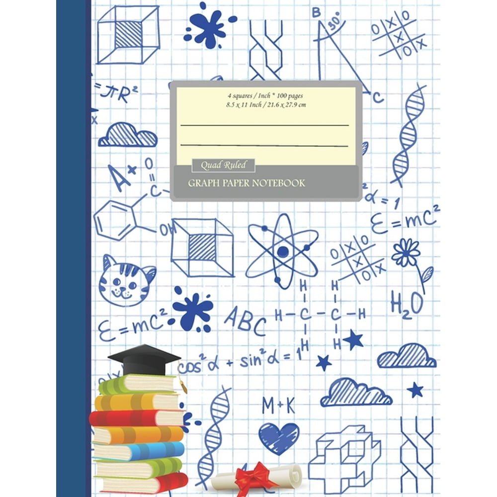Graph Paper Notebook Quad Ruled 5 squares per inch Math and Science