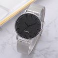 thumbnail image 2 of Reloj de pulsera con correa de malla y esfera brillante de cuarzo para mujer (negro), 2 of 2