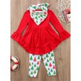 thumbnail image 3 of 3PCS Toddler Kids Baby Girl Outfit Clothes Long Sleeve Shirt Tops+Long Pants Scarf, 3 of 5