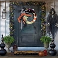 thumbnail image 2 of Promotion!Corona de Halloween Arpillera Corona de Jack-o-Lantern Colgador de puerta con cara de fantasma, 2 of 4