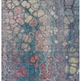 thumbnail image 4 of HomeRoots 626661 5 x 8 ft. Teal, Blue & Plum Abstract Washable Transitional Indoor & Outdoor Rectangle Area Rug, 4 of 9
