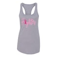 thumbnail image 2 of Wild Bobby, Fighter Breast Cancer Survivor, Breast Cancer Awareness, Women Racerback Tank Top, Heather Grey, Small, 2 of 4