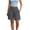 Gray, variant on Vivianyo HD Women's Elastic Waist Pleated Knee Length Shorts, Straight Leg Solid Casual Mid Short Bottoms for Women, Women's Khaki, Sizes S-2XL