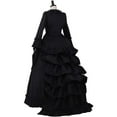 thumbnail image 4 of Women's Victorian Black Bustle Dress Gothic Bustle Gown Medieval Vintage Steampunk Ball Gown, 4 of 6