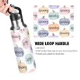 thumbnail image 4 of 600ml Vacuum Insulated Sports Water Bottle with Foldable Straw Stainless Steel Portable Thermos Cup Pumpkins with Spooky Text, 4 of 7