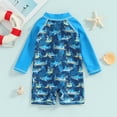 thumbnail image 4 of Okbabeha Baby Swimsuit Girl Boy Short Sleeve Zip One Piece Rashguards Bathing Suit Swimwear Sunsuit for ToddlerNewborn, 4 of 7