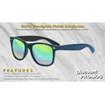 thumbnail image 2 of 10 Matte Woodgrain Finish Sunglasses Pack - Reflector Lenses, UV 400 - Blue, 2 of 8