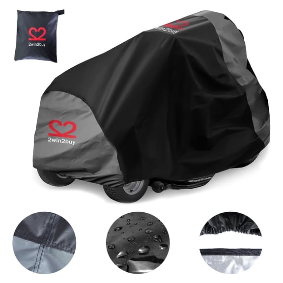 AYAMAYA Riding Lawn Mower Cover, Waterproof Durable 420D Oxford Lawn Tractor Cover with Storage Bag Universal Fit Decks up to 54"