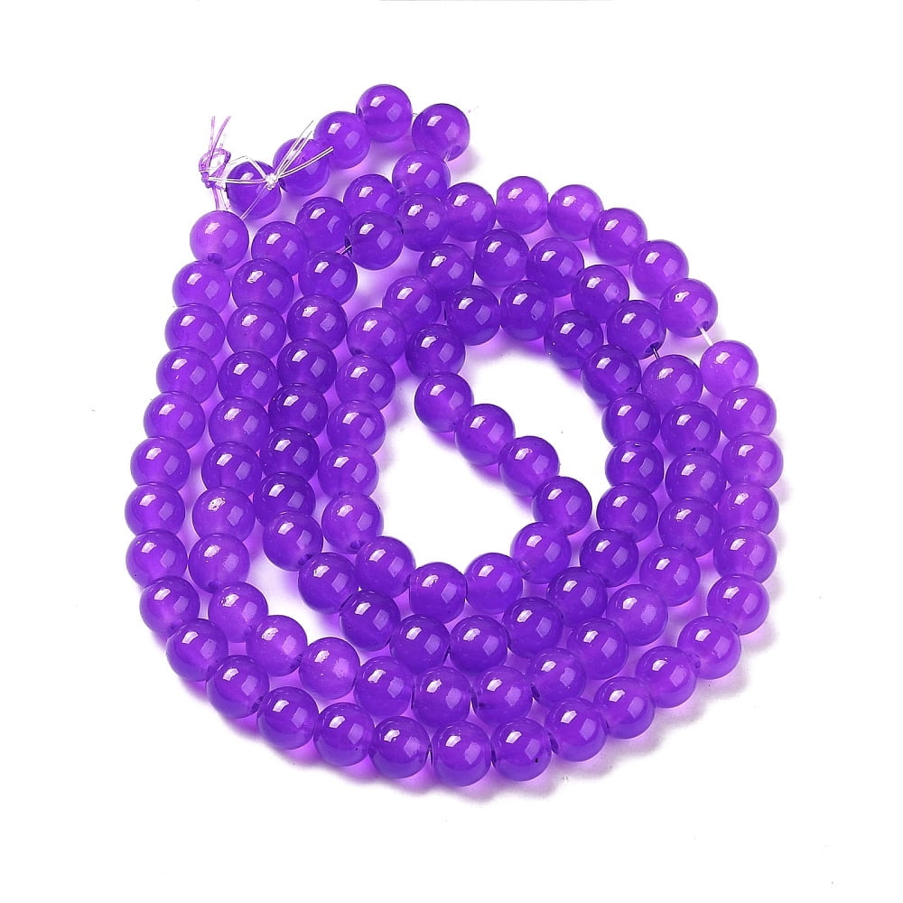 Baking Painted Imitation Jade Glass Round Bead Strands Dark Violet 8.5~9mm Hole: 1.5mm about 100~105pcs/strand 31.8 inch 20Strand