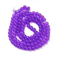 thumbnail image 2 of 1Strand Baking Painted Imitation Jade Glass Round Bead Strands Dark Violet 8.5~9mm Hole: 1.5mm about 105pcs/strand 31.8 inch, 2 of 4
