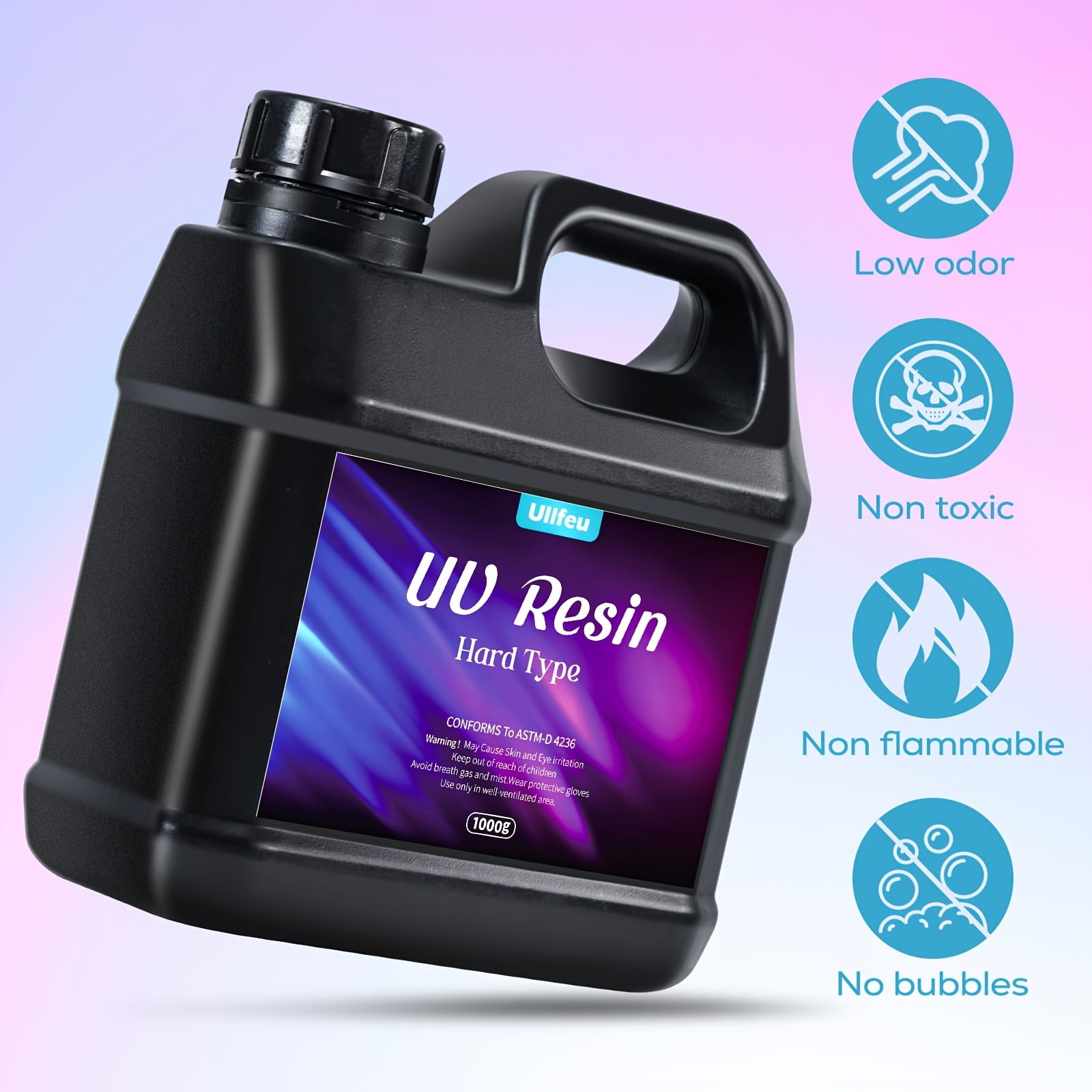 JANCHUN High Viscosity Resin 2000g Extra Large Capacity Hard Resin Upgraded Formula Clear Fast Curing Resin for DIY Jewellery Making, Craft Decorating, Crafts Making, Casting And Coating Hard Clear.