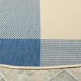 thumbnail image 5 of Safavieh Courtyard Benjamin Plaid Indoor/Outdoor Area Rug, Beige/Blue, 6'7" x 6'7" Round, 5 of 15