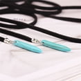 thumbnail image 6 of Bohemian Style Leather Sweater Chain Necklace for Women Turquoise Stone Pendant Long Necklace Boho Jewelry Gift, 6 of 15