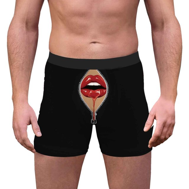 Aayomet Men's Underwear 3D Printed Breathable and Comfortable Inner Mid Rise With Waist Boyshort Underwea (Brown, XXL)