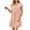 Pink, variant on Summer Sleeveless Dresses Fashion Women Summer Casual V-Neck Leaf Sleeve Mid-Calf Dress Up to 65% Off Black S